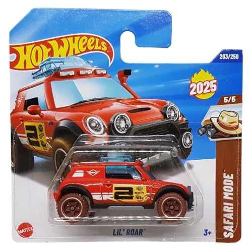 Image of Hot Wheels Lil Roar Safari Mode Ages 3 Years and Up 203 /250 (Red)