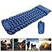HERCHR Camping Sleeping Pad, Lightweight Moisture Proof Inflatable Double Mattress Sleeping Pads 210T Fabric Sleeping Pad Storage Bag for Outdoors