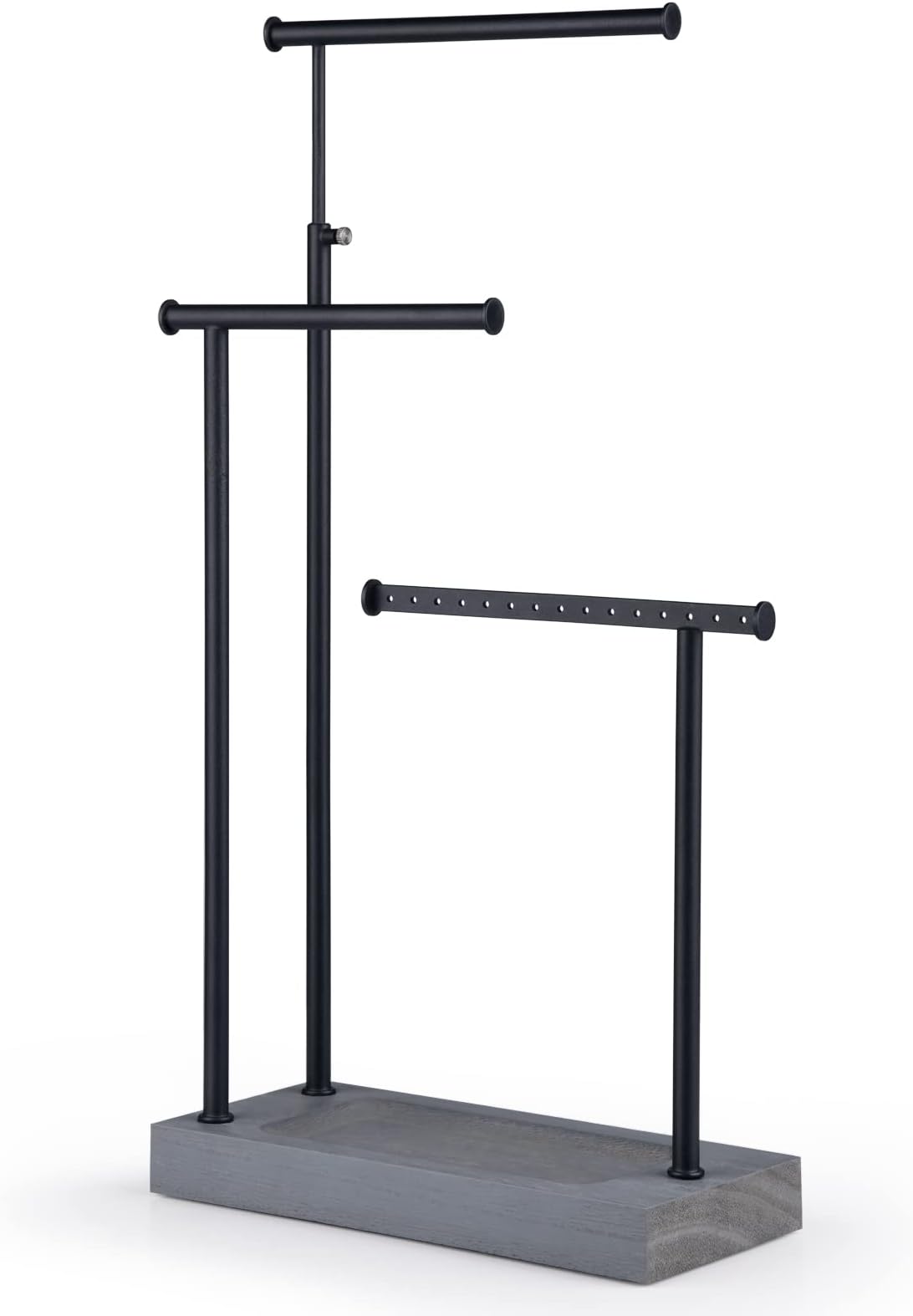 SRIWATANA RooLee Jewelry Organizer Display Extra Tall Necklace Holder 3 Tier Jewelry Tree Stand (Weathered Grey)