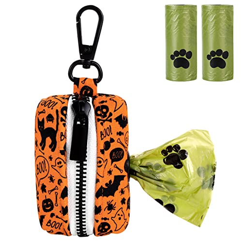 Image of Lionet Paws Cute Dog Poop Bag Holder, Cotton Dogs Bags Dispenser, Matching Dog Collar