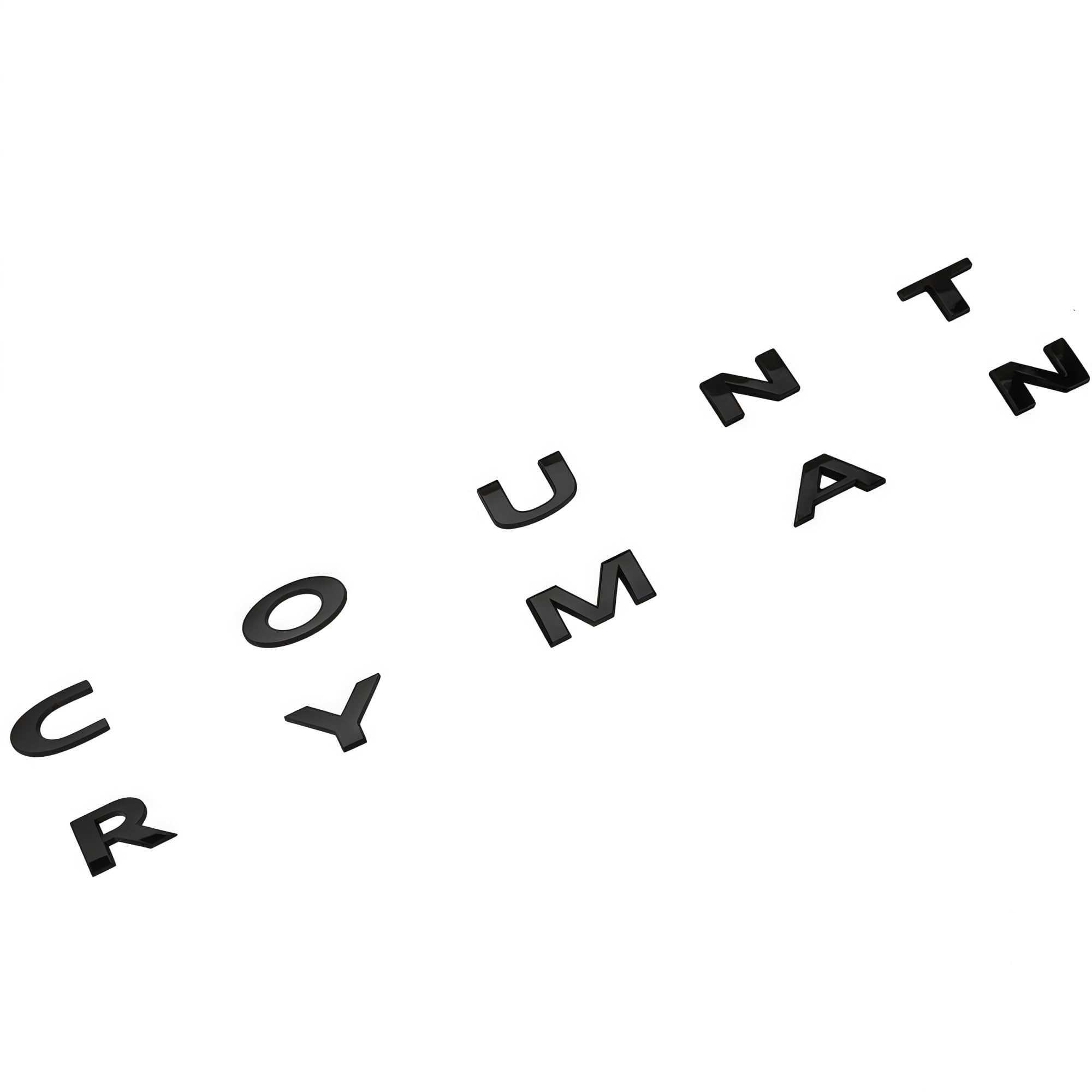 1 pièces 3d ABS noir voiture lettres Countryman Logo coffre emblème Badge décalcomanie accessoires(Glossy Black)