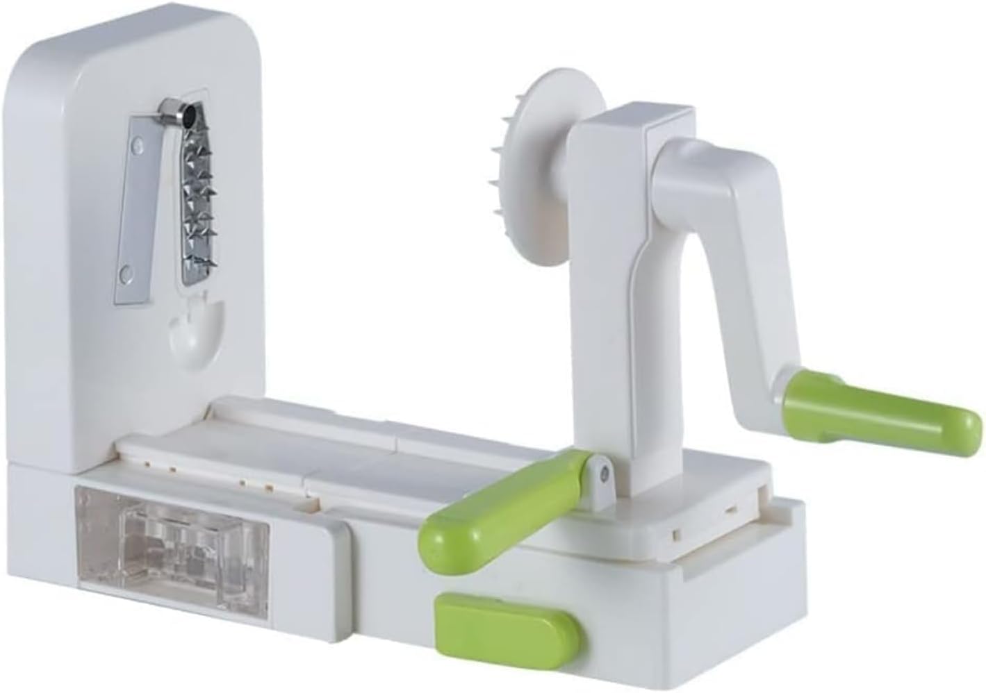 野菜スライサー 千切り 業務用 スライサー キャベツ 手動 野菜/果物/ジャガイモ/キュウリ/人 参 回転式 野菜スライサー ステンレス鋼の刃が付いている折りたたみ式手回しキッチン 低炭水 化物パレオグルテンフリーのための高効率スパイラル野菜カッター