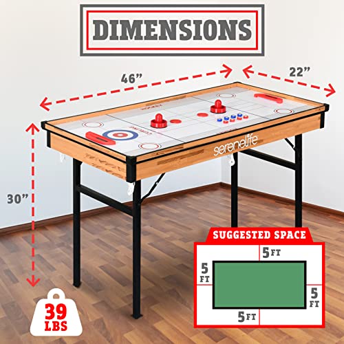 image for SereneLife 4 in 1 Multi Game Table, 4’x2’ Folding Portable Sports 