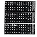 Clavier Stickers Remplacement espagnol non transparent avec fond noir sur lettrage blanc pour ordinateurs portables de bureau 3pcs