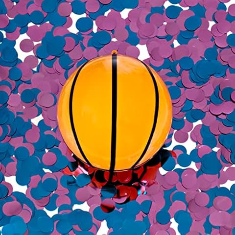Gender Reveal Basketball | Blue and Pink Confetti Kit | Gender Reveal Party Supplies | Ultimate Party Supplies Cover