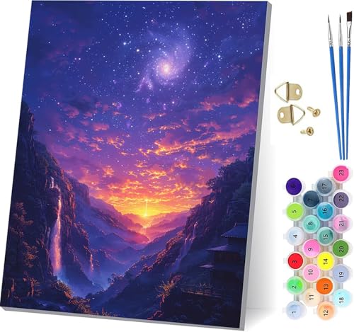  G DIY Paint by Numbers for Adults v LbgqS hG  Lbg uVƃANG̋ yCgoCio[ l̃NtgANeBre z[ ItBX ւ̃Mtg 40x5