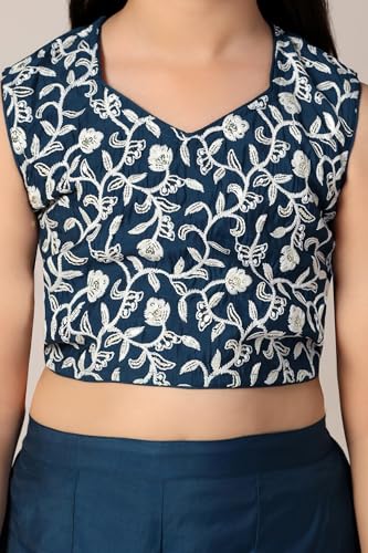 Image of Fashion Dream Girls Silk Blend Ethnic Top & Palazzo Set|Kids Salwar Set|Indo Western