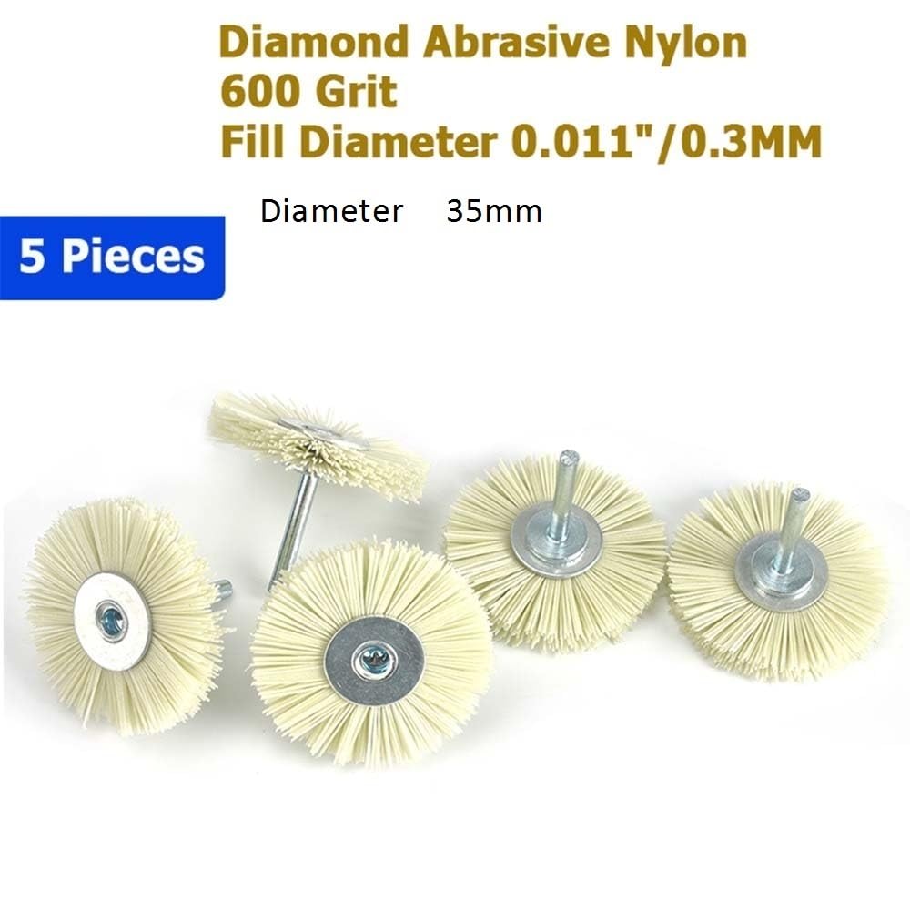Nylonowa szczotka druciana w kształcie litery T, diamentowa 600 do dokładnego polerowania mebli metalowych Narzędzie obrotowe(Off white)