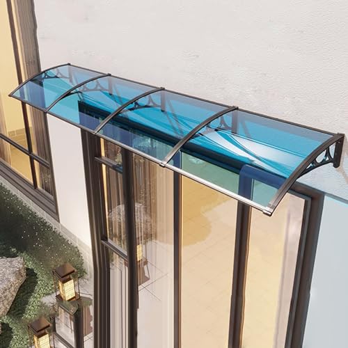 Auvent de toit en polycarbonate avec couverture transparente et support alu - 2