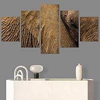 SIGNWIN 5 Panel Canvas Wall Art Animals Cheetah Closeup Contemporary Expressive Modern Artwork for Home Decorations Ready to Hang - 60