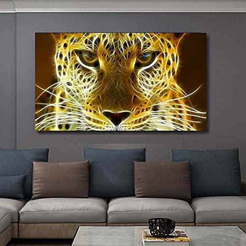 Diamond painting guépard 80x220cm pour décoration murale grand format salon