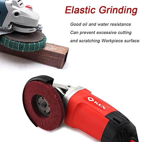 SI FANG 6Pcs 115mm Nylon Fiber Flap Disc Polishing Buffing Wheel - Image 4