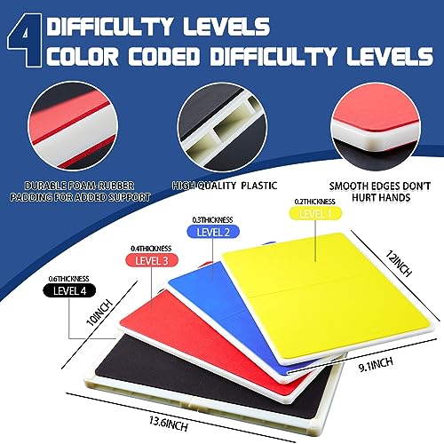 Syhood 8 Pcs Rebreakable Boards Martial Arts Rebreakable Punching Board Reusable EVA Karate and Taekwondo Boards for Breaking MMA Training Practice 4 Levels Martial Arts Target Boards for Kids Adults