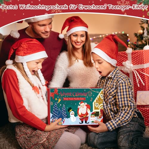 Calendrier de l'Avent 2024 pour adultes et enfants, casse-tête de Noël, calendrier de compte à rebours de 24 jours, fil métallique et jouets en bois pour garçons, filles, adolescents – Image 6