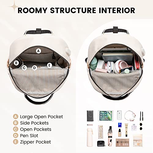 Image of LOVEVOOK Mini Backpack for Women Stylish Waterproof Backpack Purse with USB Port, Cute Daypack for College Travel Party