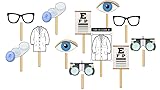12 Eye Doctor Ophthalmologist Optometrist Theme Party Cupcake Toppers Food Picks