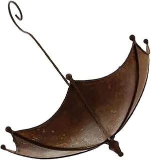 Feeders,Hanging Umbrella-Shaped Bird Trough,Wild Bird Feeders Bird Feeder Tray,Metal Hummingbird Feeder Metal Bird Bath Pond Or Drinker Metal Wild Bird Feeder for Outside Hanging Seed Platform