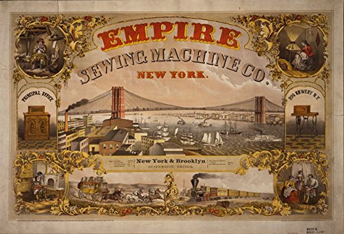 Machines à Coudre Empire New York Poster A2 Style Atelier d'Art