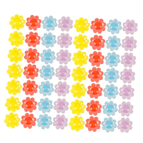 VICASKY 100pcs Flower Shape Bicycle Spokes Plastic Clip Beads Colorful and Easy to Install Bicycle Wheel Decorations Enhance Visibility and Safety