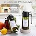 DWTS DANWEITESI Oil Sprayer for Cooking 2pcs,2 in 1 Oil Dispenser and Oil Sprayer Kitchen Gadgets,16oz Dark Green Glass Oil Spray Bottle(Light Blockage),Perfect Kitchen Accessories