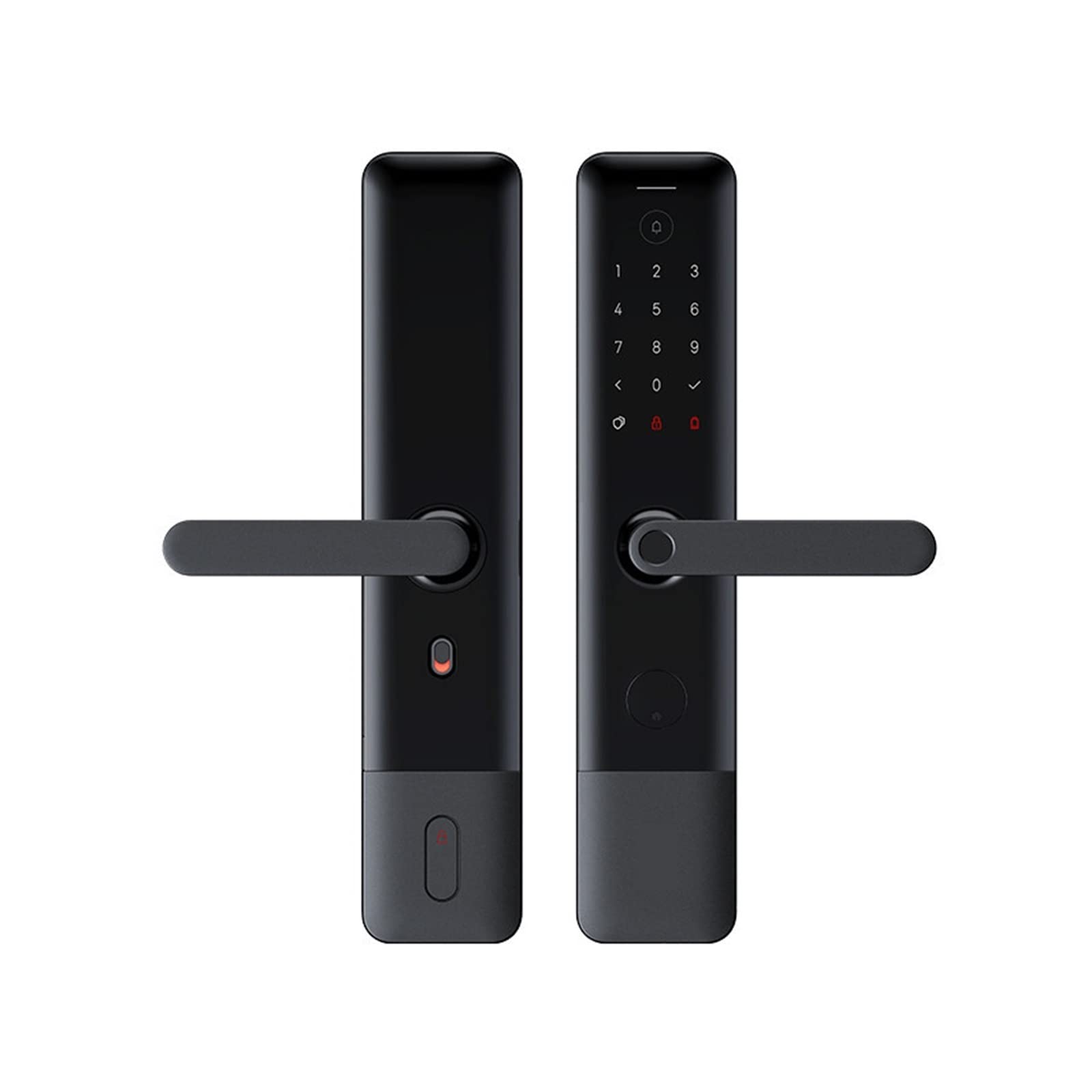 CVFRDD Smart Door Knob, Smart Door Lock E Fingerprint Password Unlock Detect Alarm Work Keyless Entry Door Handle