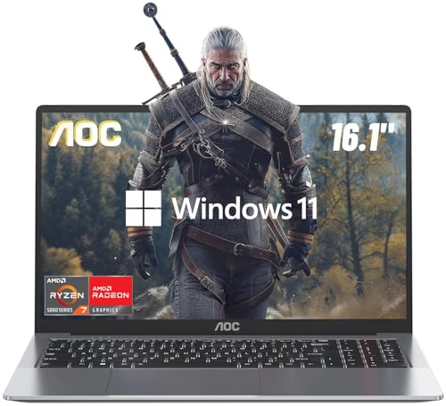 Image of 2025 AMD Gaming Laptop with Ryzen 7 5700U (8C/16T, Up to 4.3GHz) 16.1" FHD Display Laptop with Radeon RX Vega 8 Graphics Laptop 16GB RAM 512GB NVMe SSD, Win 11, WiFi 6, 53Wh Battery, HDMI, Webcam