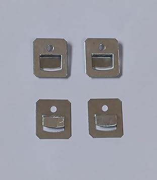 Tera PVC Wall Panel WPC Charcoal Louver Cladding Clips Pack of 100 Pieces GI Galvanized Iron Steel Clamp Buckle Interlocking Hanging Bracket Silver Furniture Fixing for Integrated Panels
