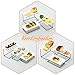 Love-KANKEI Tiered Serving Stand Tiered Serving Tray Free Combination for Party with 3 White Rectangular Platters to Display Food