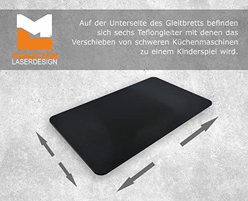 Premium Acrylglas Gleitbrett für den Philips Kaffeevollautomat der Serien 5400 | 4300 | 3200 | 2200 | 1200 Serie | 45 x 27 cm | Made in Germany (Schwarz Matt/Satin) – Bild 4