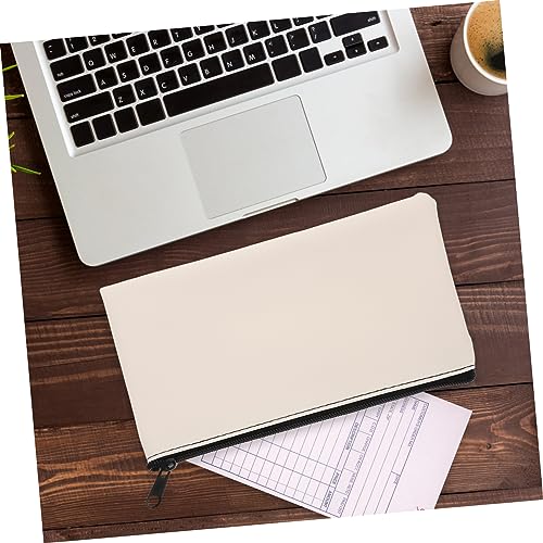 2Pcs Large PU Leather Zipper Money Bags Versatile Pouches for Cash Receipts Documents for Staff Organizing Finances2