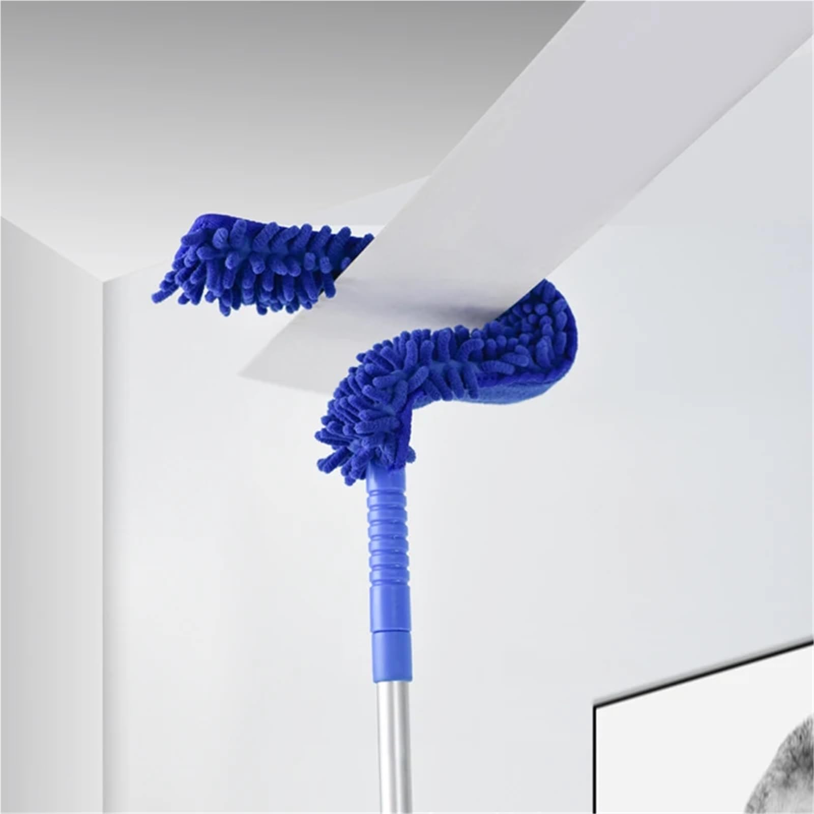 1 Plumero for Ventilador de Techo con extensión, Cepillo quitapolvo for Ventiladores, Muebles y techos. para Telarañas(01 Blue 1.4M)