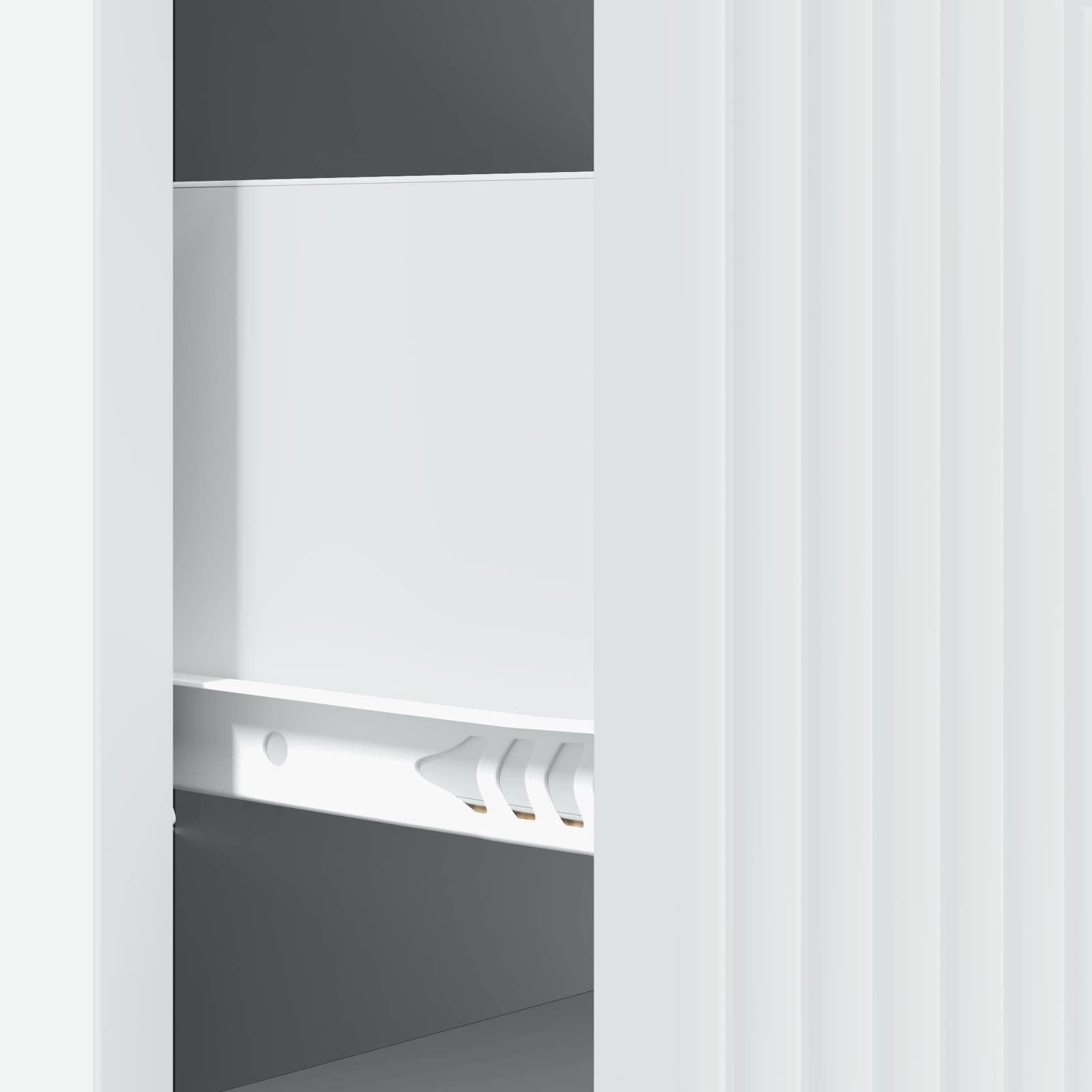 Cassettiera in legno bianco, 33 x 34,5 x 89,5 cm, 3 cassetti, per ufficio, corridoio, cantina, garage, officina, per riporre in ordine