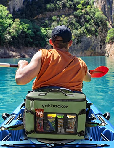 Yakhacker Kayak Cooler, Waterproof Seat Back Cooler For Kayaks With Lawn-Chair Style Seats, Kayak Accessories Cooler Bag, Portable Ice Chest Cooler For Kayaking, Travel, Lunch, Beaches & Trips (Green) #TOP5