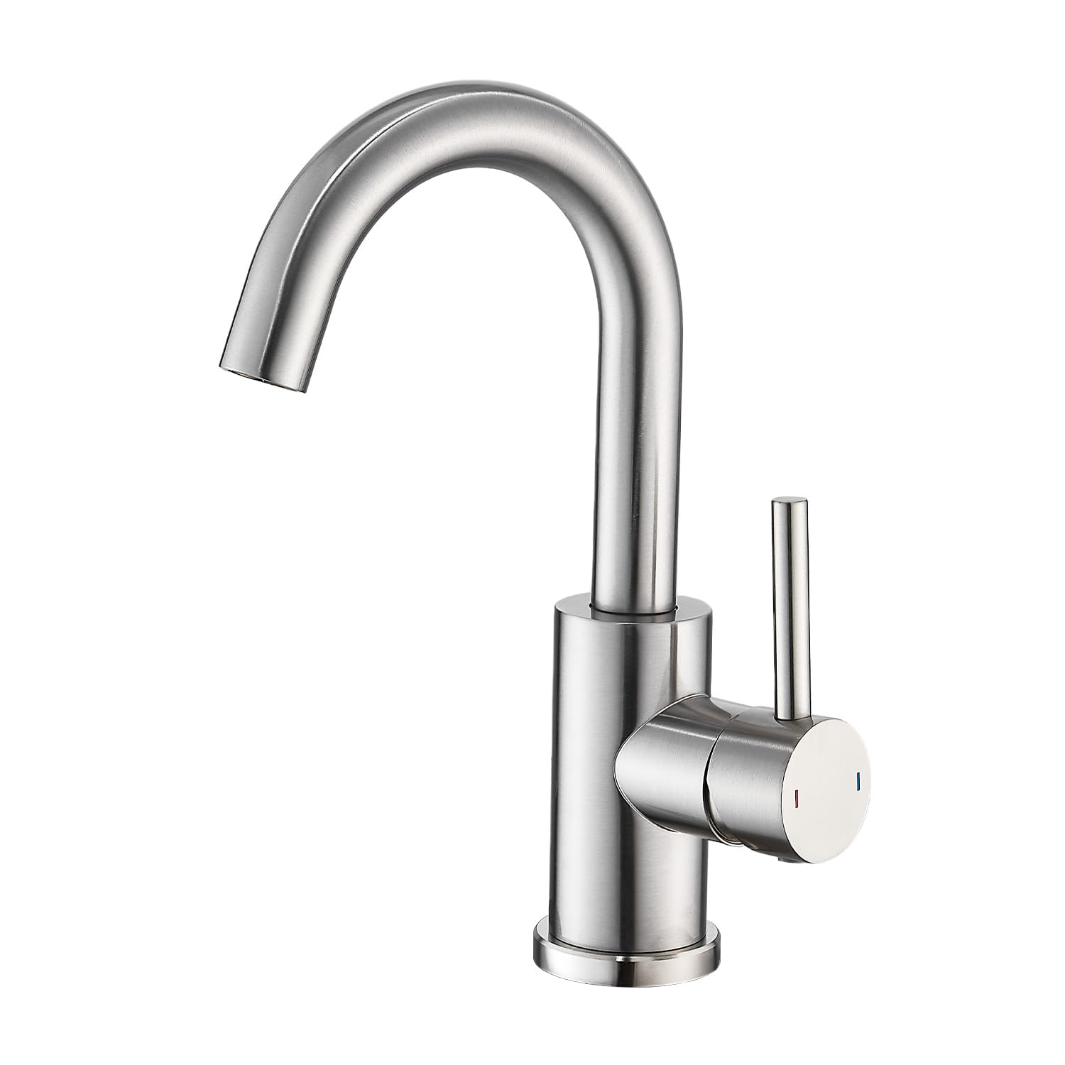 ZYNUHMO Rubinetto da bagno,Rubinetto da bagno/cucina,girevole a 360°, miscelatore monocomando,Rubinetto in acciaio inox spazzolato