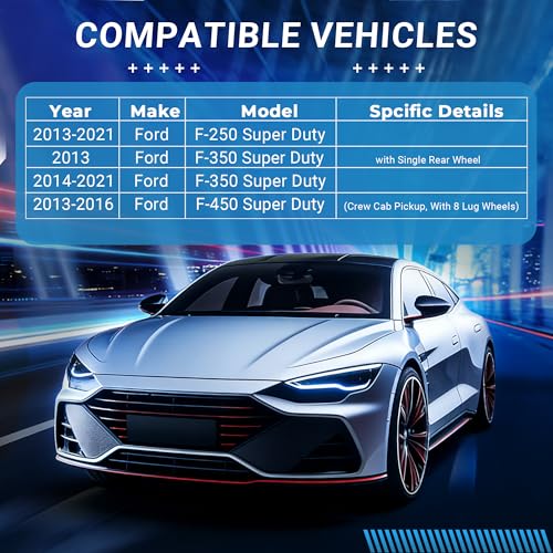 Image of Front Brake Pads Set Compatible with 2013-2021 Ford F-250 F-350 Super Duty 2013-2016 Ford F-450 Automotive Replacement Brake Pads Semi-Metallic D1680