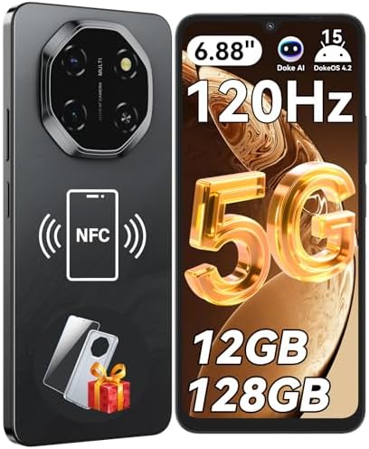 Blackview Shark 6 Unlocked Android Phones 5G (2025), Android 15 C...