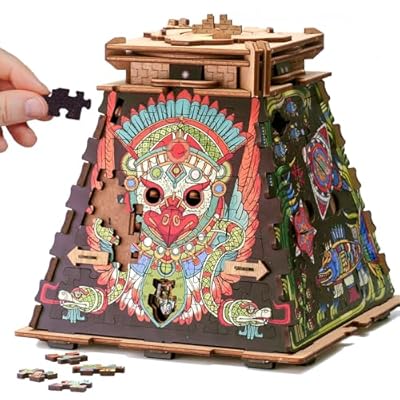 iDventure Cluepuzzle Pirámide de Sol - Juego de Escape Room con rompecabezas de Jigsaw - Puzzle de madera 3D - Caja de regalo - Cofre del tesoro - Caja de rompecabezas secuencial para adultos - Regalo | Ya disponible en tu tienda friki favorita! En mundofriki.es!