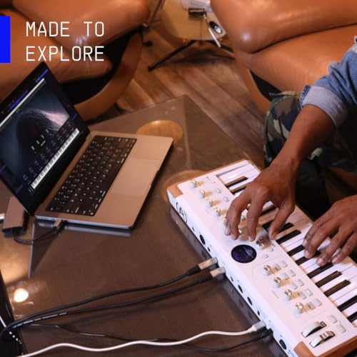 Image of Arturia AstroLab 37-Key, Velocity-Sensitive Slim-key keybed with Aftertouch, Streamlined and Intuitive Interface, USBC /USB (White) | 37-Note Slim Keys with Aftertouch, 1, 800 Plus Presets, USB-C and USB-a, Midi I and O, Bluetooth, Balanced Outputs