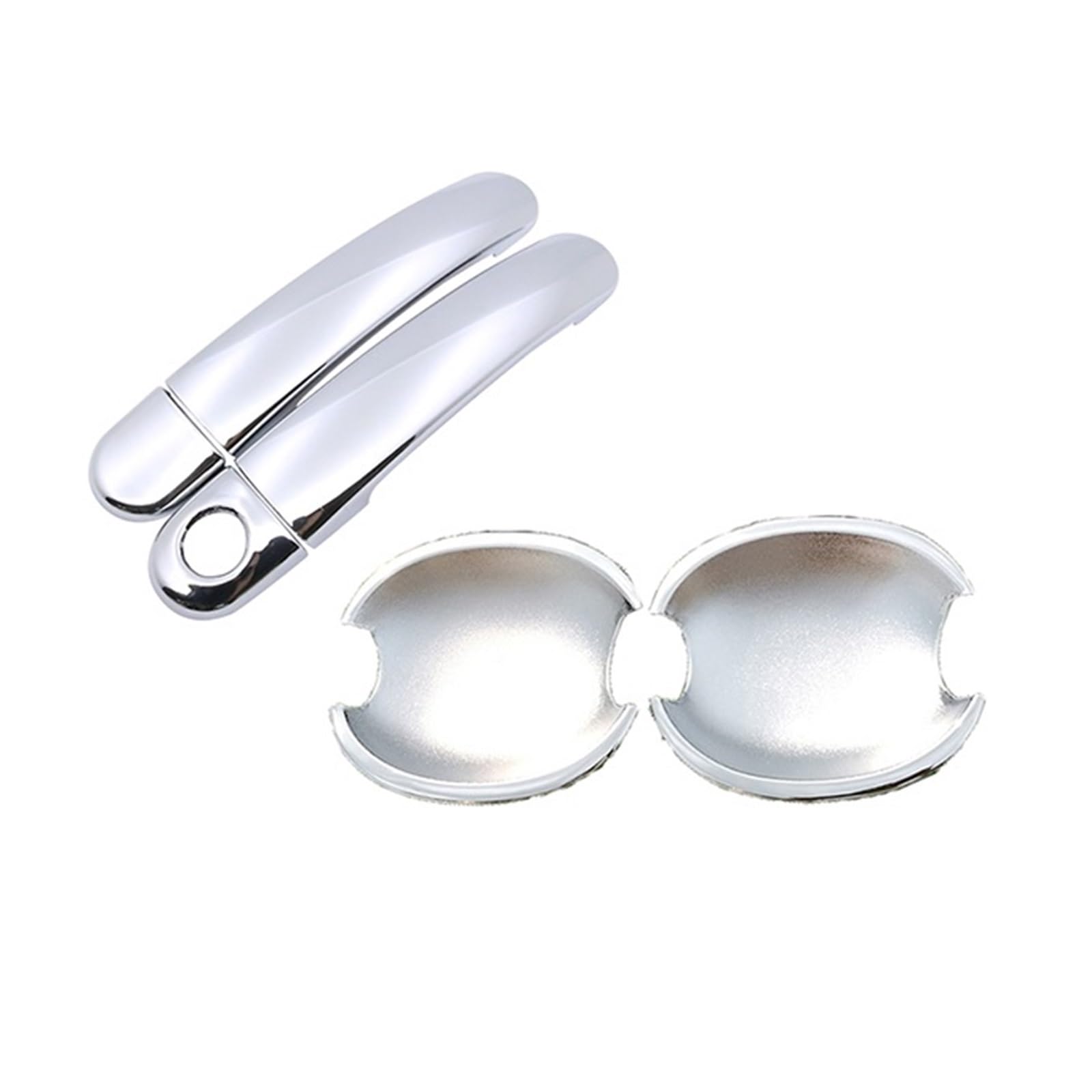 Drezzo Car Exterior Door Handle Chrome Door Handle Cover Trim Set Protection for VW Up E-Up 2011-2019(HandleBowl 1Key 2Dr)
