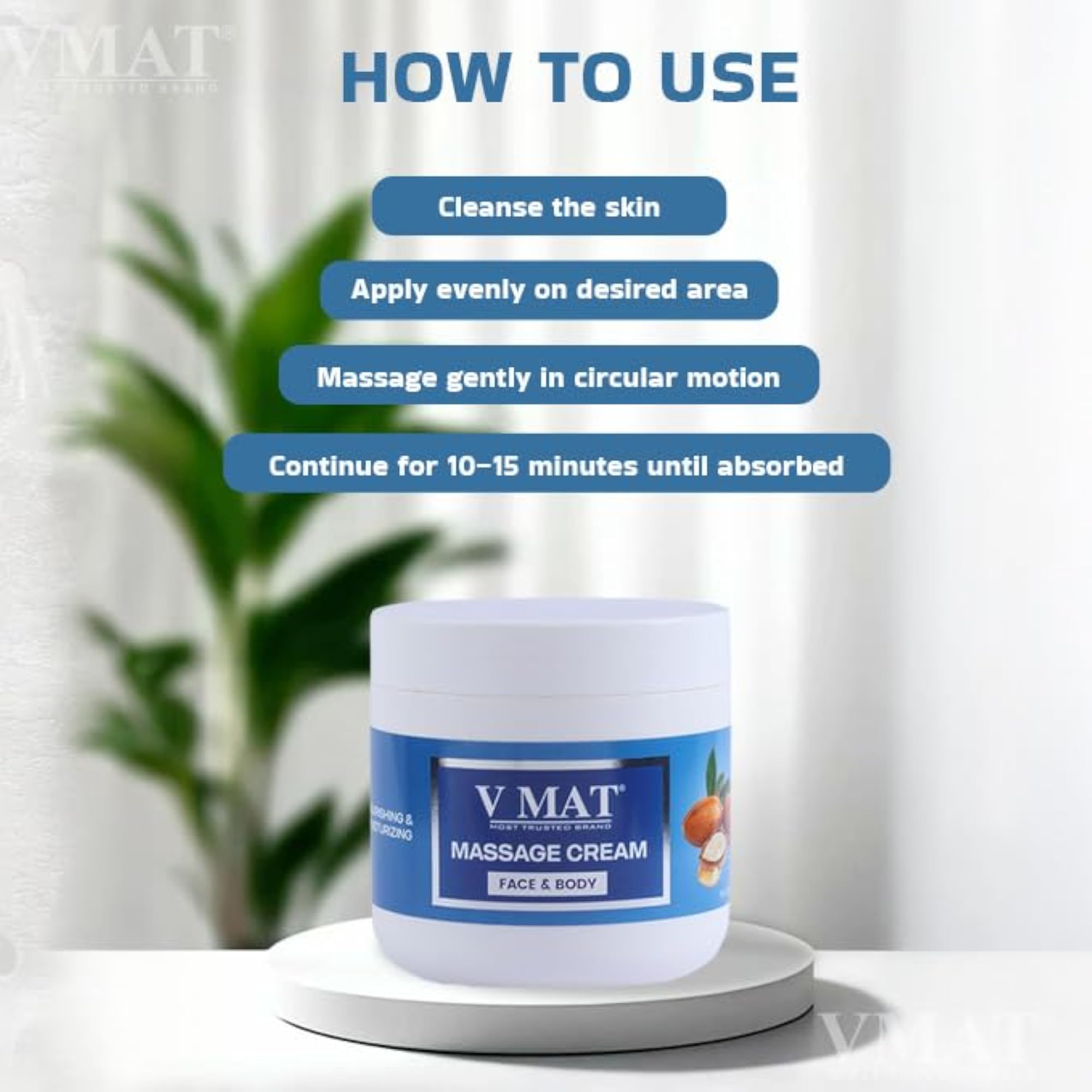 Massage Cream for Face and Body, Hydrating & Smoothing Formula