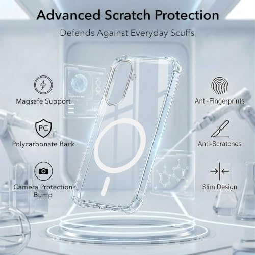 Image of Jkobi Shockproof Crystal-Clear Back Cover for Samsung Galaxy A27 5G | Samsung Galaxy M47 5G (Magsafe Wireless Support | Drop & Camera Protection | Hard Polycarbonate)