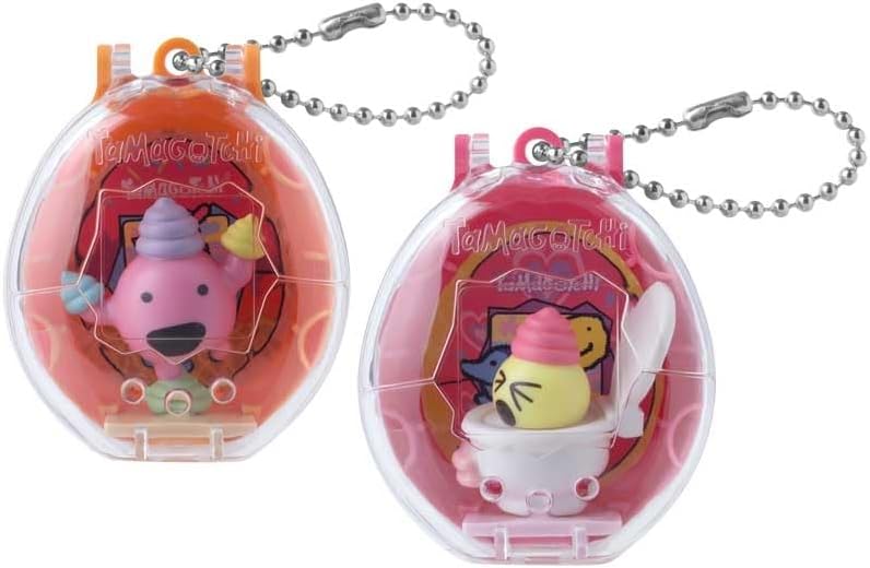 Tamagotchi Collectibles Series 1 Poop Time Figures, 1 of 6 Characters to Collect, with Display Case and Sticker, Ages 6+