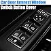 X AUTOHAUX Car Inner Front Rear Left Right Door Armrest Window Switch Button Cover Driver Passenger Sticker Panel Set Black for Mercedes-Benz E550 2010-2015