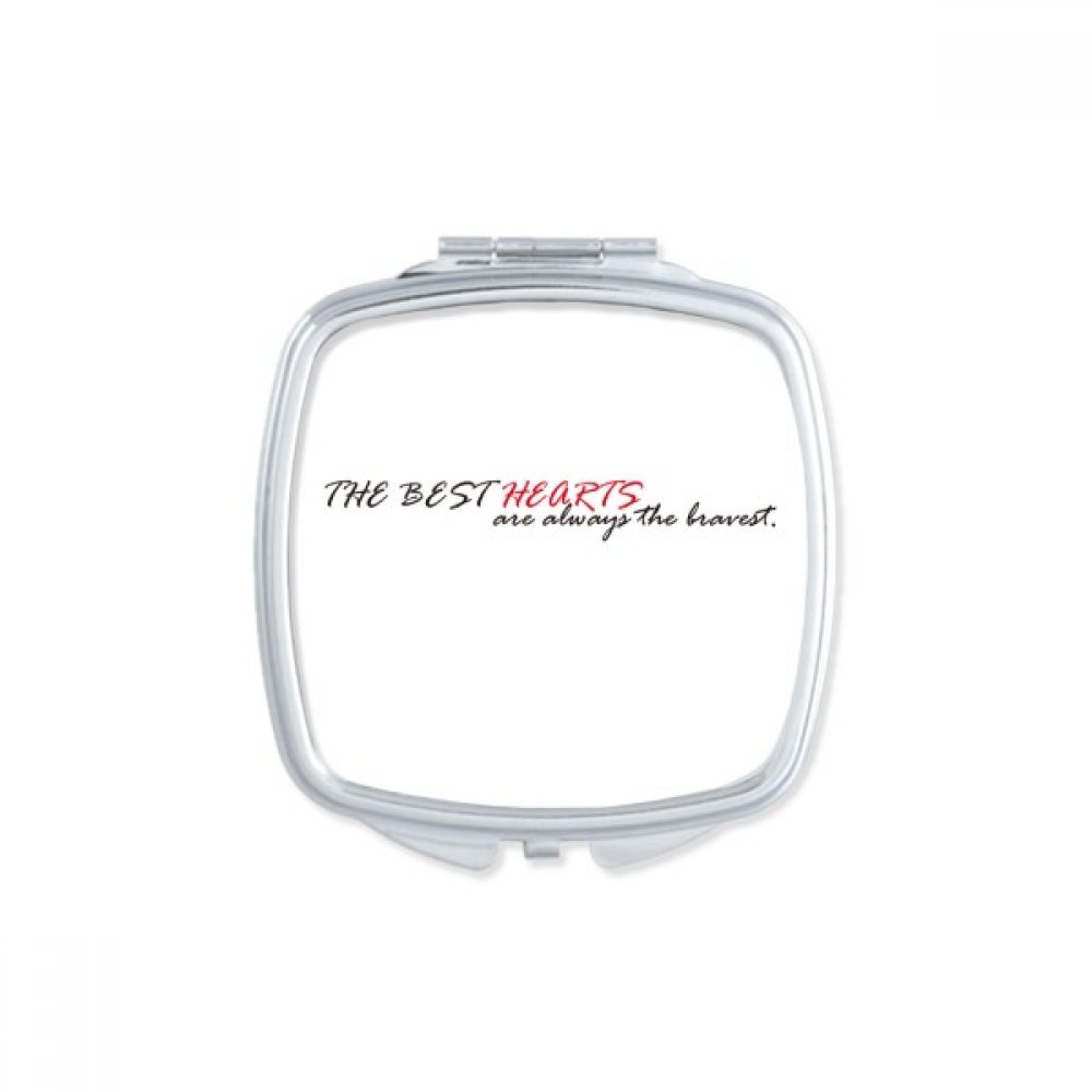 Miroir mignon petit cadeau portable avec slogan courageux pour offrir à une amie