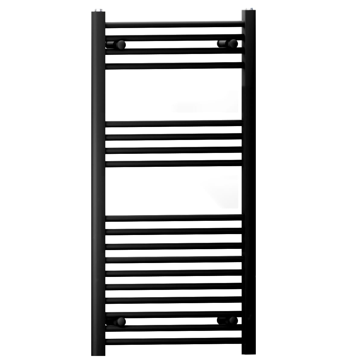400mm Wide Black Bathroom Towel Rail Radiator - Central Heating - 19mm Tube (400 x 1000mm)