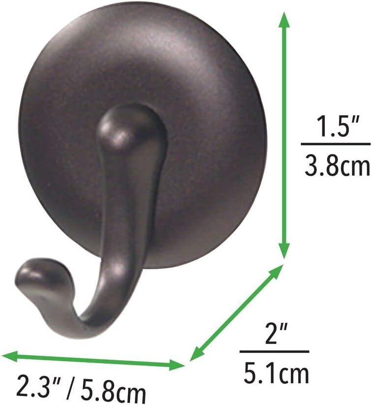Onе-Dау Sаlе: Uр tо 80% оƒƒ mDesign Plastic Self-Adhesive Single Storage Hook - Wall Mount Organizer for Coats, Hoodies, Hats, Scarves, Purses, Leashes, Bath Towels, Robes - Easy Install, 6 Pack - Bronze