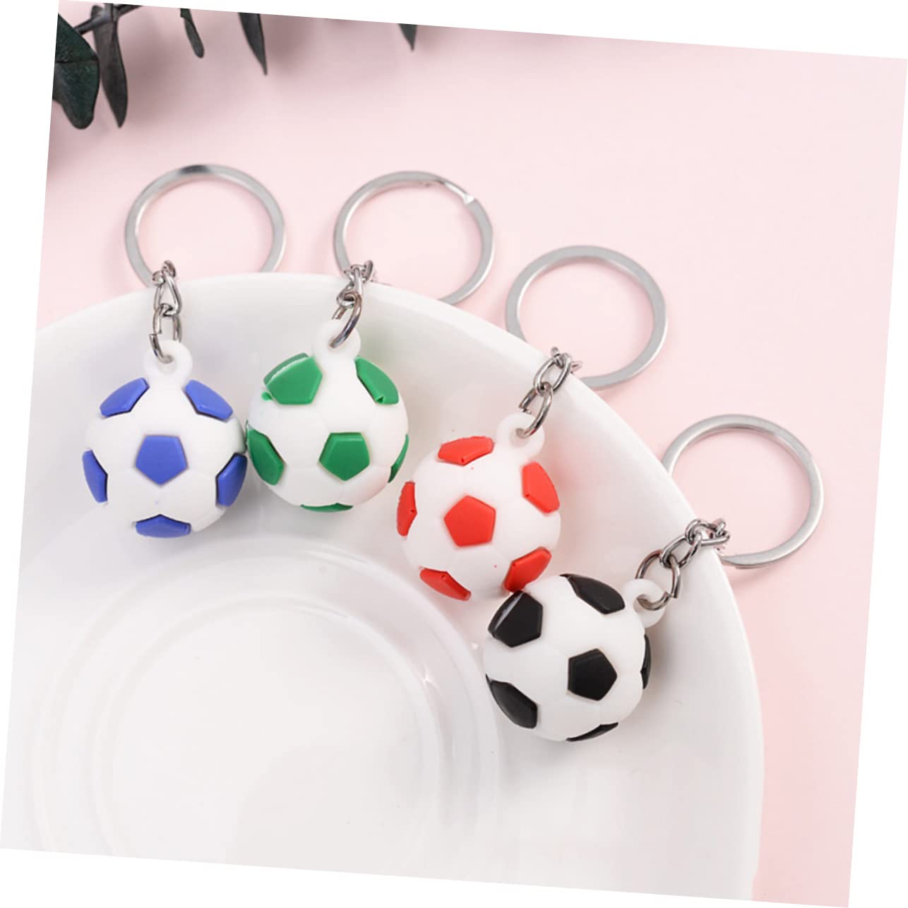 36stücke Fußball Schlüsselanhänger Farbige Sport Schlüsselringe Praktische Für Taschen Handys Mitgebsel Für Kinderpartys