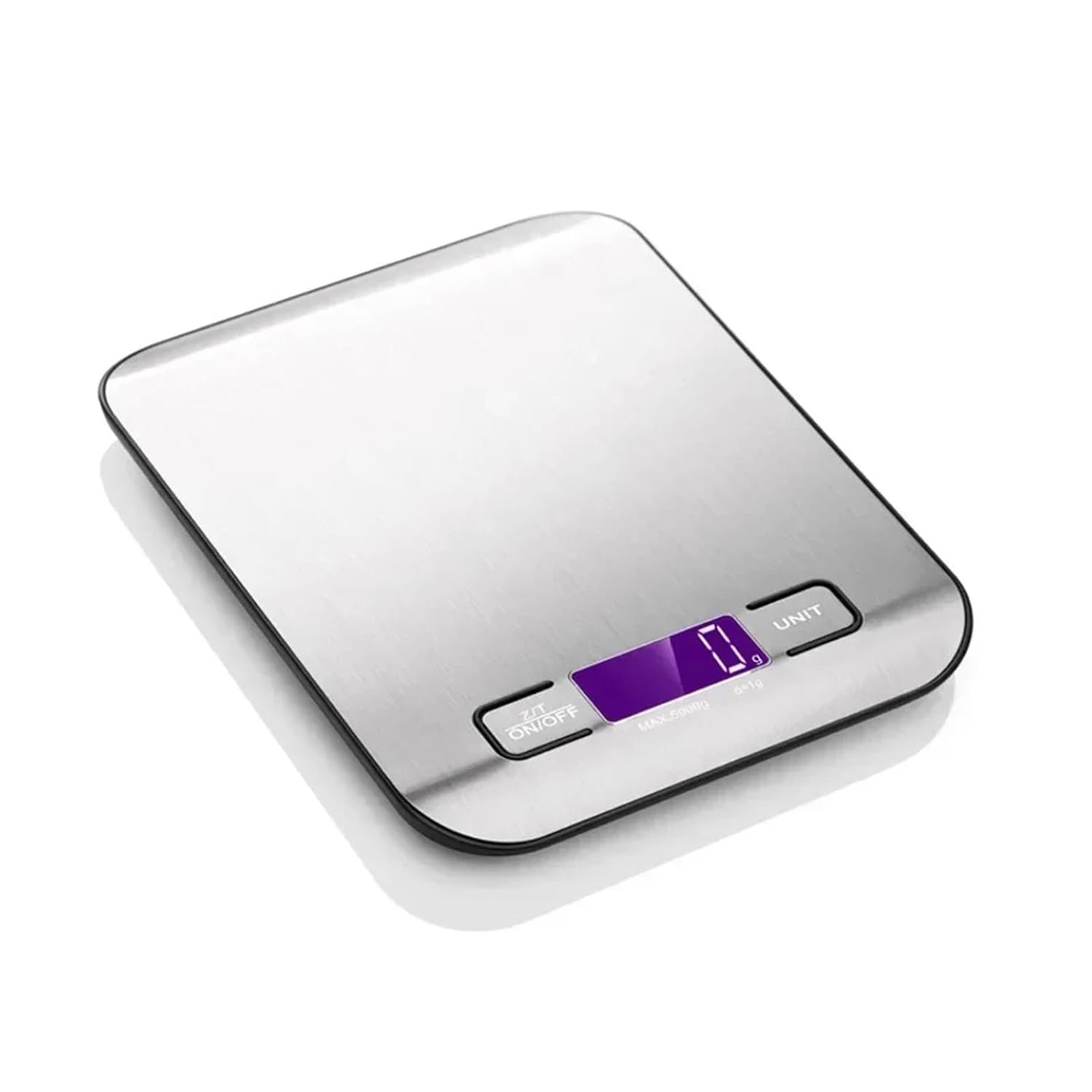 Electronic Scale, Digital Kitchen Scale 5kg/10kg Food Multi-Function Stainless Steel Balance LCD Display Measuring Grams Ounces Cooking Baking,for Meal Prep, Baking and Cooking(Battery White,5Kg)