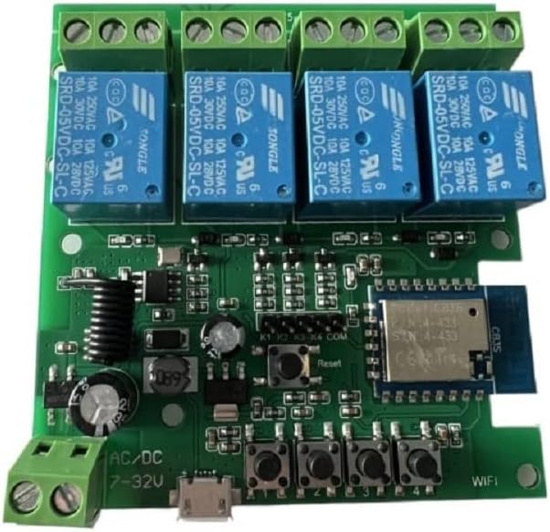 MHCOZY 4 Channel WiFi Wireless Smart SelfLock Momentary Interlock