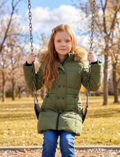 Image of ZSHOW Girls' Long Winter Coat Waterproof Warm Puffer Jacket Hooded Parka